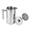 French-Press-Kaffeemaschine, doppelwandiger Edelstahl-Kaffeebereiter, isolierte Kaffee-/Teemaschine, Kanne mit einem Filterkörbchen T22544