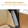 2 stks Soft Car Safety Seat Belt Covers PU Lederen Schouderbescherming Universele Voertuig Gordel Strap Pad Padding Auto SeatBelt1