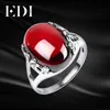 Fashion-Donna Vintage 925 Sterling Thai Silver Ring Granato Gioielli Royal Anelli regolabili a prezzi accessibili Fedi nuziali per le donne Regalo