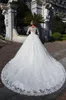 Sukienki Bateau Neck pół rękawów suknie ślubne koronkowe aplikacje ślubne suknie ślubne