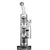 Kolorowy gruby szklany szklany bong Triple Arm Tree Hookah Bongble Bongs Dab Rig Paling Water Rura 14 mm złącza platformy olejne