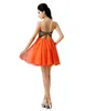До 30 $ дешевые оранжевые платья по выпускным платьям оранжевые платья выпускного вечера 2019 короткий мини-формальные вечерние платья AJ021