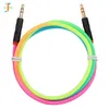 300pcs/lot Jack 3.5 Audio Cable 3.5mm Speaker Line Rainbow Bamboo Copper Shell Aux Cable for Samsung s8 Car Headphone Xiaomi Audio Cable