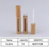 7ml Bamboo Wood Cap Reutilizável Vazio Tubo de Rímel Recipiente Container Vials Vazio Lip Gloss Tubos Bálsamo Novo M7