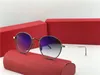 Luxury-New designer sunglasses 0009S retro round k gold frame trend avant-garde style protection eyewear top quality with box