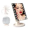 LED Touch Screen Makeup Mirror Professional Vanity Mirror With 16/22 LED Lights Health Beauty Adjustable Countertop 360 Rotating