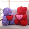 New Arrival 40CM Valentine's Day Gift 5 Colors Big Rose Bear Huging Heart Plush Toys Cotton Teddy Bears Sweet Smell Doll GirlFriend Gift