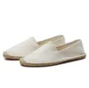 with box summer casual linen shoes men womens handmade straw hemp fisherman shoes lazy one pedal canvas shoes size 3545