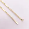 Chains 28mm Real 925 Sterling Silver Gold Color Box Chain Necklace Women Men Jewelry Heavy Kolye Collares Hip Hop 4045505560c2956896