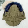 Hiver chaud vêtements pour chiens de luxe en fourrure Manteau pour chien Sweats à capuche pour chien Petit Moyen coupe-vent Vêtements pour animaux domestiques doublure molletonnée Veste de chiot