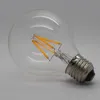 G80 led ampoule à filament haute luminosité 50000hrs durée de vie e27 e14 b22 6w led ampoule à filament pour la décoration intérieure