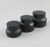 20 x 15 g 30g 50g vorst zwart make-up glazen pot met zwarte deksels witte afdichting container cosmetische verpakking,
