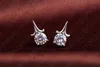 Nieuwe fijne kubieke zirkonia hanger ketting vrouwen mode-sieraden plant 925 sterling zilveren oorbellen ketting sieraden sets