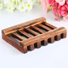 Wood Soap Hollow Rack Natural Bamboo Tray Holder Sink Deck Bathtub Shower Toilet Soap Dishes8757845