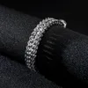Haoyi Estilo crânio pulseira de aço inoxidável gótico jóias tendência Punk Rock Anel Bangle Mens Jewelry