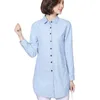 Vogorsan kvinnor randig blus skjorta avslappnad lös stil skjorta plus storlek vår höst långärmad kontor damer kläder toppar y190427