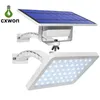 Lámparas solares de 800lm, luz de jardín, 48leds IP65, luz de calle dividida integrada, luces de pared para exteriores con ángulo ajustable