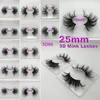 Super lange 25mm hoge kwaliteit 3D-zijden eiwit wimpers dramatische wimpers 25 mm handgemaakte valse wimper oog make-up maquiagem