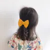 4 インチソリッドヘア弓シンプルなヘアクリップ子供のための女の子ブティックヘアグリップ手作りパーティー帽子ヘアアクセサリー