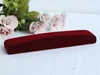 Hot Sale Wholesale 6pc/lot 22*5*2.8cm Dark Red Jewelry Bracelet Display Velvet Jewelry Necklace Packaging Gift Box