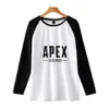 Apex Legends Tシャツの文字印刷ゲームシャツの女の子長袖O首ティー夏の屋外トップスゲーム服GGA1727