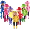 Capa de chuva Terno 6 pcSsetjacketumBrellabootshatpantsshirt Fit 18 polegadas American Doll43 cm Doll Doll Valeira Geração Y206674675