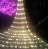 6 * 4 mètres de grandes lumières nettes 672 LED lumières de Noël lumières de rideau lumineux net lampes flash festival lumières de NoëlAC 110v-250v