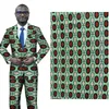 カスタムアフリカ国立衣装シアン幾何学プリントパターンポリエステルプリントクロス高品質のドレススーツDIY手作りの布