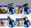 Marske Electric Shaver 4 in 1ロータリー3ブレード多機能男性充電フェイスケアノーズトリマー3Dインテリジェント洗浄4081558