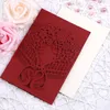 2020 elegante rode laser gesneden bruiloft uitnodigingen kaarten holle hart roos voor verloving verjaardag bruids douche uitnodigingen