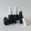 360 x 20 ml Frosted Black Glass Perfumy Atomizer z czarnym białym plastikowym sprayem, butelkę zapachową 30cc