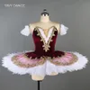 Professionell ballettdans tutu med 7 lager pläterad tulle ballerina dans kostym solo klänning pannkaka tutus för tjejer bll138