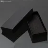 Gros-Pratique Matte Black Gift Box Bijoux Clé Boucle Emballage Petites Boîtes À Bijoux En Carton Avec Mousse Éponge Pad Boîtes À Vendre