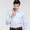 Pure Color Cotton Men's Long-sleeved Shirts Size 5XL 6XL 7XL 8XL White Blue Black Red Business Wedding Banquet Elegant Men Sh2223