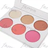 private label 3 colori highlight powder + 3 colori blush palette polvere shimmer matt no logo pan 175g 16.5 * 11.5cm con specchio