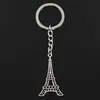 Hot 20 teile / los DIY Zubehör Antike silber Zink-legierung Eiffelturm charme Kette schlüsselanhänger Schlüsselbund