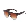 KJDSREN Marke 2020 Sonnenbrille Frauen Gradienten Objektiv Schwarz Leopard Flache Top Übergroßen Schatten Schild Damen sonnenbrille Schatten Oculos290C