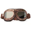 Casque Pilote Vintage Steampunk Cuivre Moto Scooter Casque Lunettes Lunettes Anti UV