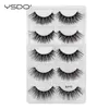 5 Pairs 3D Mink Eyelashes Natural Long Reusable False Eyelashes Makeup 3D Mink Lashes Thick Messy Fluffy Eyelash Extensions Fake Eye Lashes