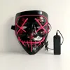 LED Işık Up Cadılar Bayramı Maskesi Glow Karanlık Korkunç Kafatası Yüz Maskesi Masquerade Maske Festivali Parti Cosplay Kostüm Cadılar Bayramı Hediye VT0380