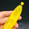 New Product Fruit Style Banana Glass Pipe yellow glass oil burner pipe for smoking Bubbler glass water bongs lenth 10cm Factory Outlet