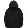 Herfst Winter Rose Hoodies Heren Sweatshirts Rose Embroidery Katoenen Mannen Dames Lange Mouw Oversize Hoody S-2XL