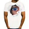 Plus Size Eye T Shirt Homens 3D T-shirt Punk Rock Gráfico T de Rocha Impresso Camisetas Cool Mens Roupas