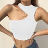 Camiseta sin mangas Sexy para mujer, camiseta sin mangas a la moda, camisola, ropa de calle, Top corto, camisetas sin mangas para mujer, Haut Femme