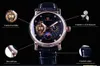 Verfansen mode luxe lichte handen Rose Golden Men Watches Top Brand Tourbillion Diamond Display Automatic Mechanical Watch