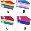 Gay Banner Flaggor med plast Flaggstång Transgender Pride Flagga Gay Pride Flaggor Storlek 14 * 21cm