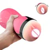 Masturbateur Coupe Chatte Artificielle 3D Réaliste Vagin Sex Toys pour Hommes Adultes Mâle Silicone Masturbation Sucer Coupe Sex Shop Y200411