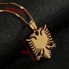 Albanië Eagle hanger kettingen roestvrij staal etnische dierenketting sieraden Gifts244w