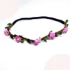 36pcs Hot sell European and American fashion sweet pastoral Style Rose flower Hair hoop garland bride Hair band 12 color select