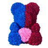 2020 Ny bicolor 40cm Teddy Bear of Flower Artificial Soap Foam Rose Bear Presentförpackning för Kvinnor Alla hjärtans dag Present1